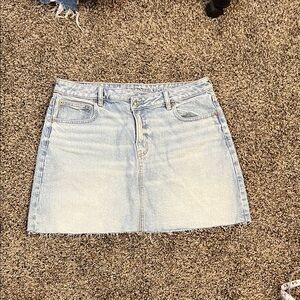American Eagle Outfitters Light Wash Denim Mini Skirt